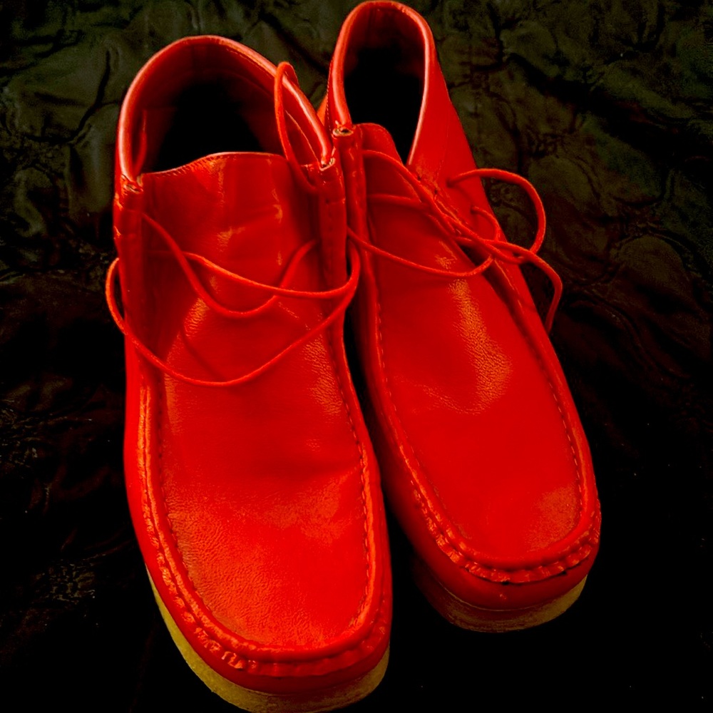 Red Leather Amali Shoes